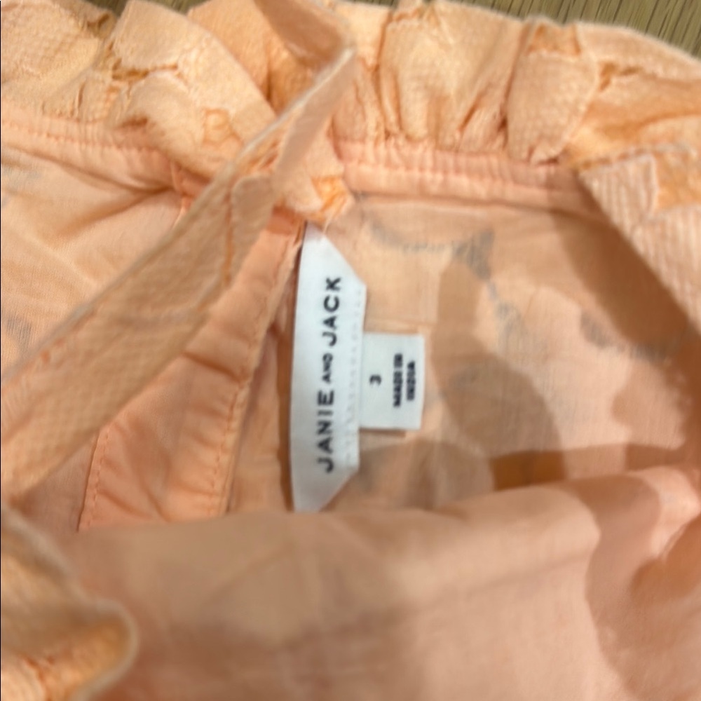 Janie and Jack Peach Lace Kids Dress - Picture 2 of 5